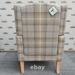 CareCo Beige Check Stirling Fireside Chair
