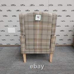 CareCo Beige Check Stirling Fireside Chair