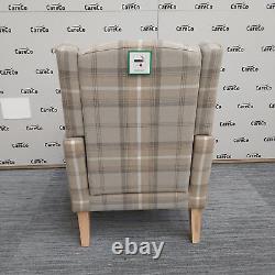 CareCo Beige Check Stirling Fireside Chair