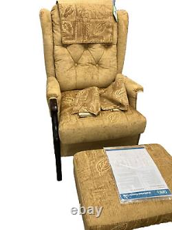 CareCo Wentwood Fireside Wingback Chair with Matching Footstool