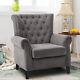 Chesterfield Accent Armchair High Back Soft Cushioned Single Sofa Chair Fireside