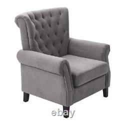 Chesterfield Accent Armchair High Back Soft Cushioned Single Sofa Chair Fireside