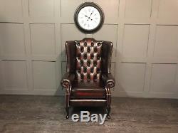 Chesterfield Armchair High Wing Back Fireside Lena Flat White Leather Chair Easy