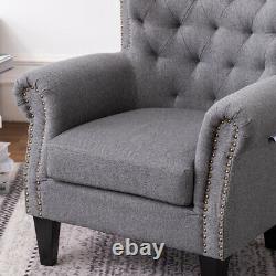 Chesterfield Armchair Occasional Wing Chair Tufted Tub Sofa Living Room Fireside