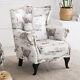 Chesterfield Butterfly Armchair Fabric/velvet Wingback Queen Fireside Sofa Chair