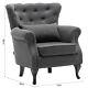 Chesterfield Buttoned Wing Back Queen Anne Chair Fireside Lounge Sofa Armchair