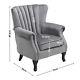 Chesterfield Fabric Button Tub Armchair Home Accent Chair Wingback Fireside Sofa