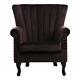 Chesterfield High Back Chair Armchair Wingback Fireside Snuggle Sofa Wooden Legs