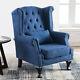 Chesterfield High Back Chair Button Tufted Winged Armchair Fireside Single Sofas