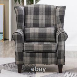 Chesterfield High Back Chair Wing Back Armchair Fireside Living Room Lounge Sofa