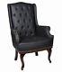 Chesterfield Queen Anne High Back Fireside Wing Back In Cream Or Black Chair