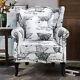 Chesterfield Upholstered Velvet Armchair Wingback Fireside Lounge Sofa Tub Chair