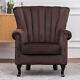 Chesterfield Velevt Wing Back Chair Occasional Fireside Armchair Living Bedroom