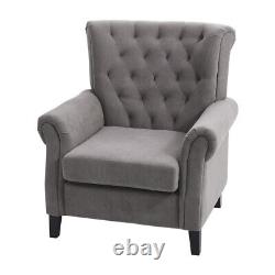 Chesterfield Velvet Armchair Tub Queen Anne Chair Sofa Lounge Fireside Wing Back