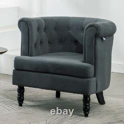 Chesterfield Velvet Chair Wing Back Accent Armchair Buttoned Back Lonuge Sofa