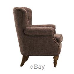 Chesterfield Vintage Fireside Armchair Accent Wing Back Chair Lounge Sofa Coffee