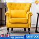 Chesterfield Wing Back Queen Anne Armchair Fireside Lounge Chair Cafe Seat Sofa