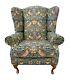 Classic Wingback Fireside Chair-presented In Luxury William Morris Style Design