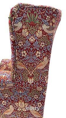 Classic Wingback Fireside Chair-Presented In Luxury William Morris Style Design