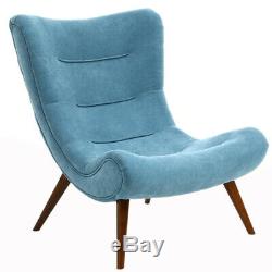 Curved Wing Back Egg Chair Recliner Fireside High Back Sofa Armchair & Footstool