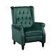Dark Green Recliner Chair Armchair Sofa Wingback Fabric Fireside Leisure Velvet