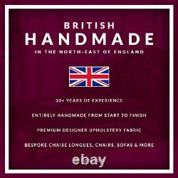 Dimple Mink Wingback Armchair Handmade Accent Fireside Chair British Bespoke