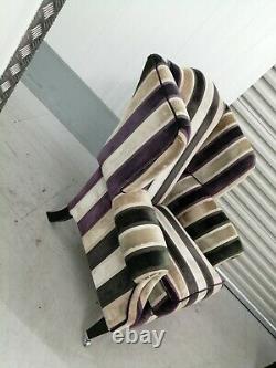 Duresta'somerset' Wing Back Chair Stripe, Wingback Devonshire, Fireside 1/2