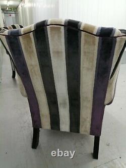 Duresta'somerset' Wing Back Chair Stripe, Wingback Devonshire, Fireside 1/2