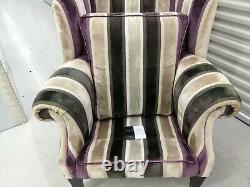 Duresta'somerset' Wing Back Chair Stripe, Wingback Devonshire, Fireside 1/2