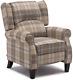 Eaton Wing Back Fireside Check Fabric Recliner Armchair Sofa Chair Reclining