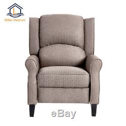 Eaton Wing Back Fireside Check Fabric Recliner Armchair Sofa Lounge Cinemo Chair