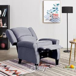 Eaton Wing Back Fireside Check Fabric Recliner Armchair Sofa Lounge Cinemo Chair