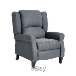 Eaton Wing Back Fireside Check Fabric Recliner Armchair Sofa Lounge Cinemo Chair