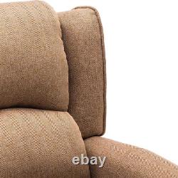 Eaton Wing Back Fireside Herringbone Fabric Recliner Armchair Sofa Chair Reclini