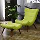 Extra Large Wing Back Armchair Dove Egg Lounger Fireside Lounge Sofa+footstool