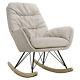 Extra Soft Armchair Wing Back Fireside Lounge Sofa Rocking Chair Lazy Recliner