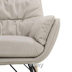 Extra Soft Armchair Wing Back Fireside Lounge Sofa Rocking Chair Lazy Recliner