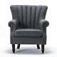 Fabric Linen Armchair Wing Back Occasional Accent Tub Chair Fireside Sofa Lounge