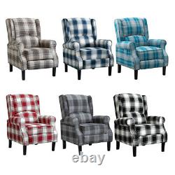 Fabric Recliner Chair Luxury Wingback Sofa Lounge Chair Home Cinema Fireside NEW