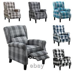 Fabric Recliner Chair Luxury Wingback Sofa Lounge Chair Home Cinema Fireside NEW