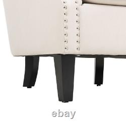 Fabric Shell Back Tub Armchair Fireside Sofa Cushioned Winged Chairs Living Room