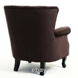 Fabric Wingback Scalloped Chair Armchair Sofa with Nailhead Occasional Fireside