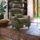 Fast Delivery Accent Wing Chair Fireside Cottage Balmoral Hunter Fabric Tartan