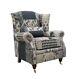 Fast Delivery Accent Wing Chair Fireside Cottage Charles Patchwork Beige
