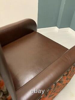 Fireside Aztec Wing High Back Arm Chair New Upholstery Oak Antique Style