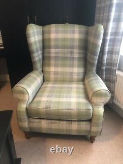Fireside Check Tartan Wingback Armchair From Next Lounge Living Room