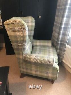 Fireside Check Tartan Wingback Armchair From Next Lounge Living Room