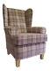 Fireside Wing Back Arm Chair Lana Cream Fabric Wooden Legs Fast & Free Delivery