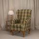 Fireside Wingback Chair In A Kintyre Pampas Green Tartan Fabric