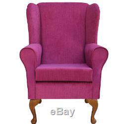 Fireside Wingback Chair in a Topaz Pink Fabric FREE UK DELIVERY